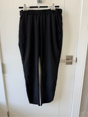 Marine Layer Black Womens Elastic-Waist Pants
